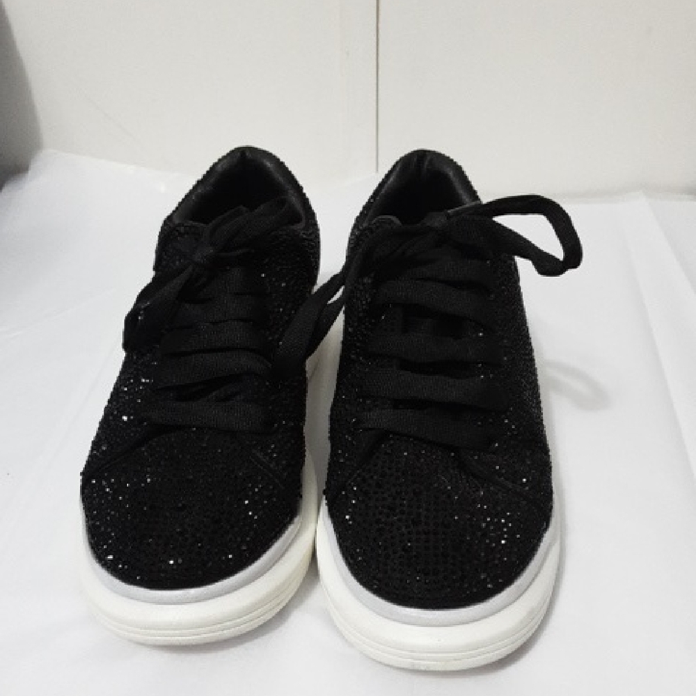 BERNESS DAZZLE CUSH Black‎ Glitter Rhinestones Sneakers